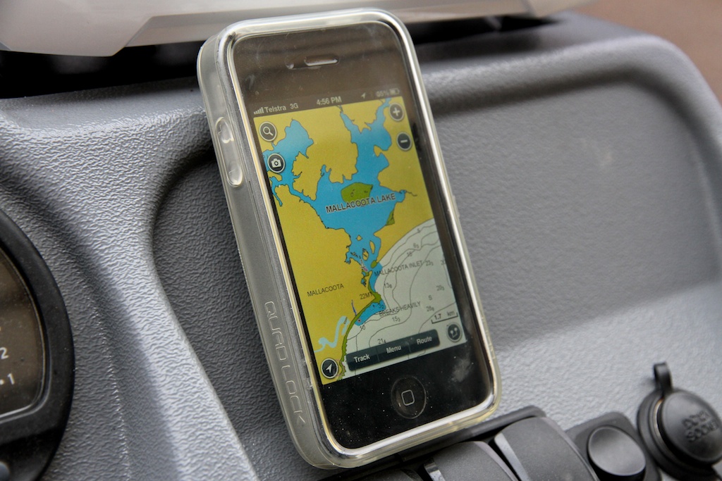 Using your Iphone as a marine GPS chartplotter for fishing and boating